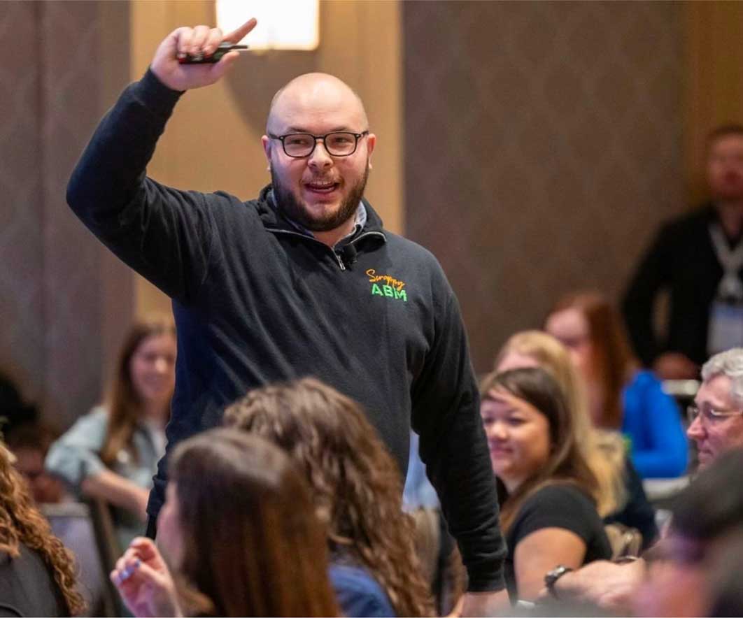 Mason at speaking engagement