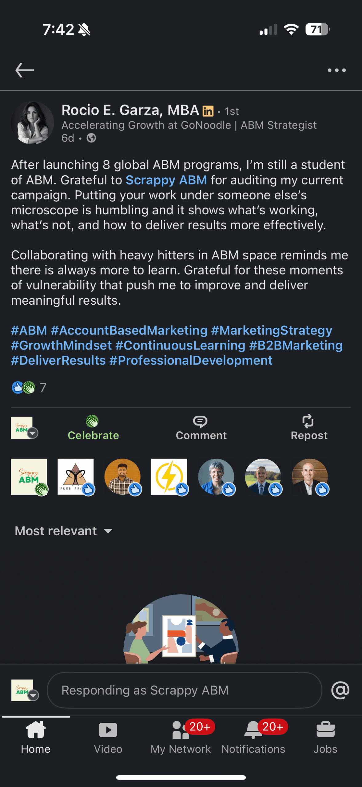 Kind words from Rocio Garza