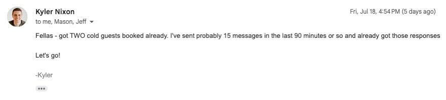 Kind words from Kyler Nixon