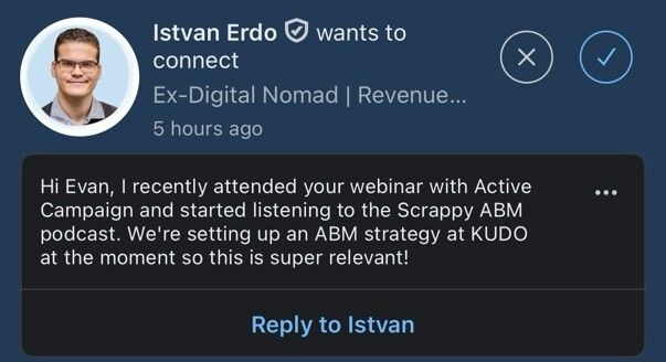 Kind words from Istvan Erdo