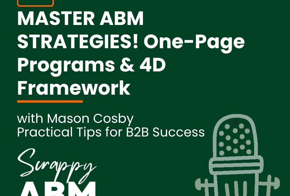 Episode 126 – MASTER ABM STRATEGIES! One-Page Programs & 4D Framework with Mason Cosby Practical Tips for B2B Success
