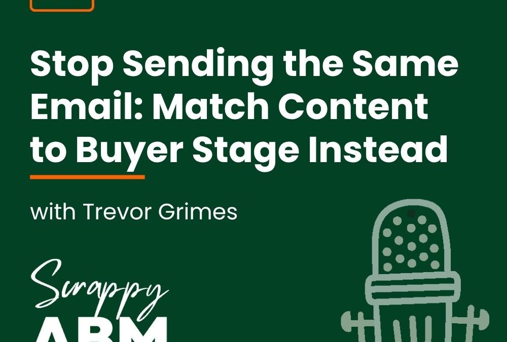 Episode 190 – Stop Sending the Same Email: Match Content to Buyer Stage Instead (with Trevor Grimes)