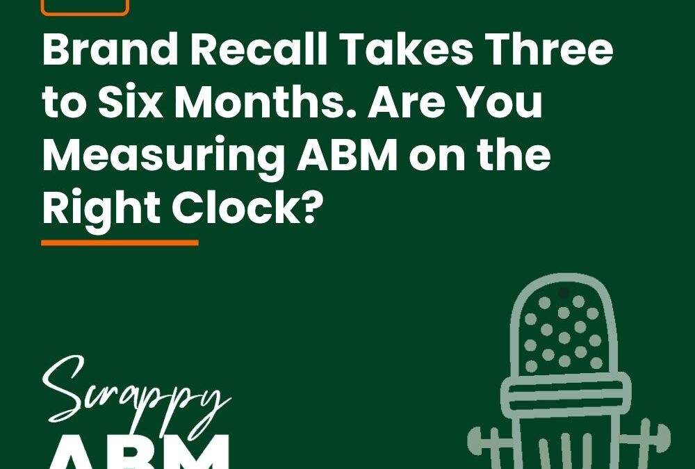 Episode 272 – Brand Recall Takes Three to Six Months. Are You Measuring ABM on the Right Clock?
