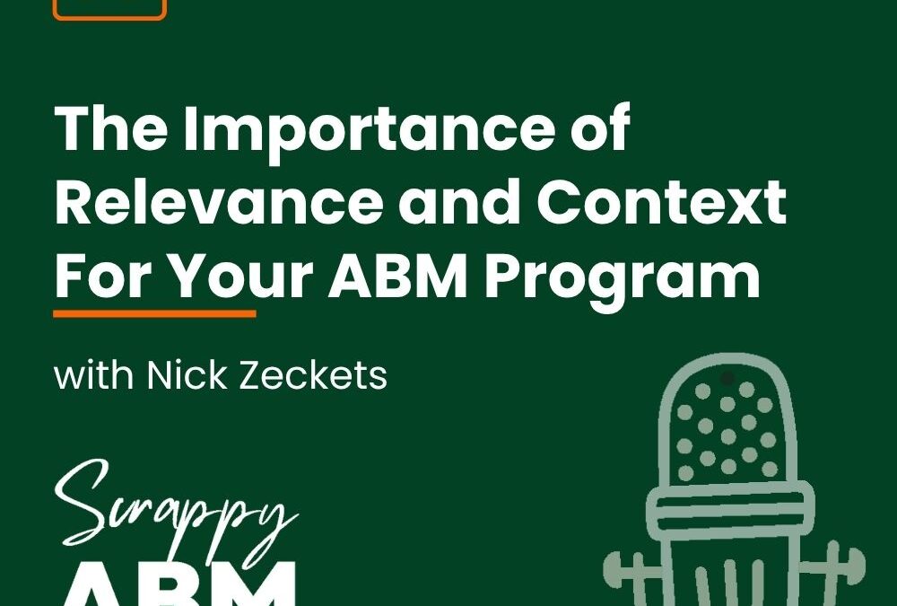 Episode 89 – The Importance of Relevance and Context For Your ABM Program with Nick Zeckets